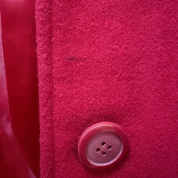 Chic Red Women's Pea Coat, Trench Coat, Large, lightweight - Picture 6 of 6